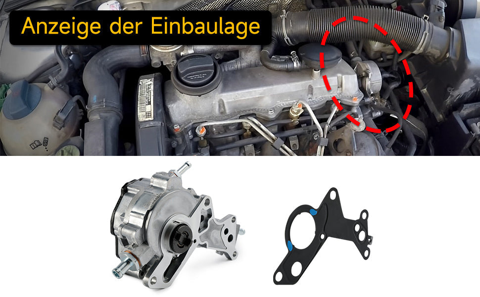 Vacuum Pump For Audi A2 A3 A4 A6 2000-2010 1.4 TDI/1.9 TDI/2.0 TDI 038145209