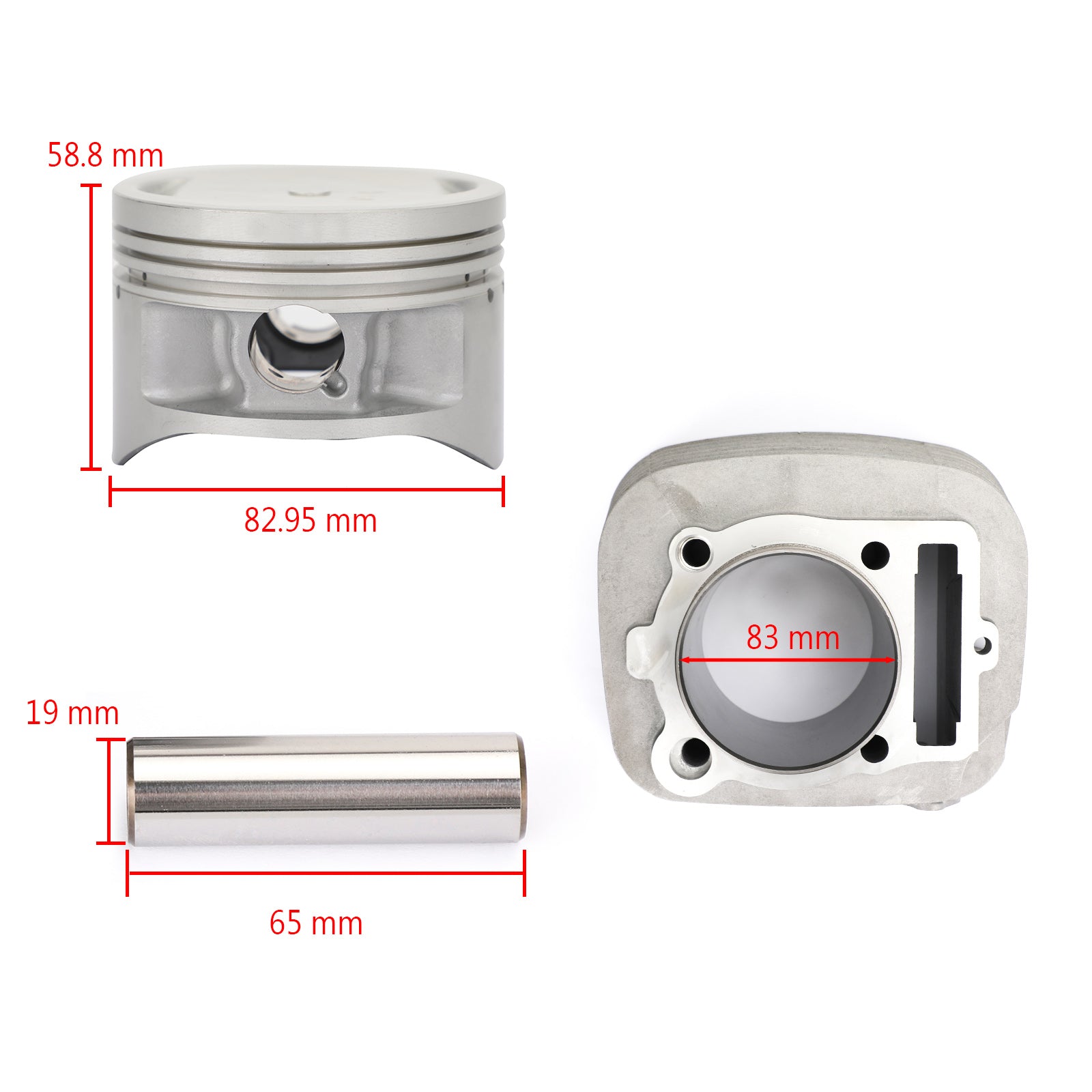 1987-2004 Yamaha Warrior 350 (YFM350X) Cylinder Piston Gasket Top End Kit Set 1UY-11310-03-00 Generic