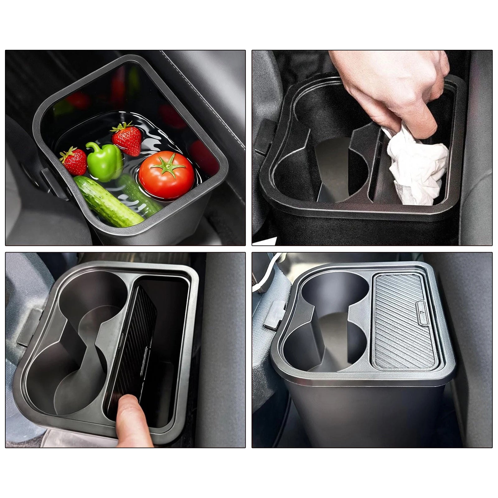 Trash Can with Cup Holder For Ford Maverick 2022-2025 Multi-Function
