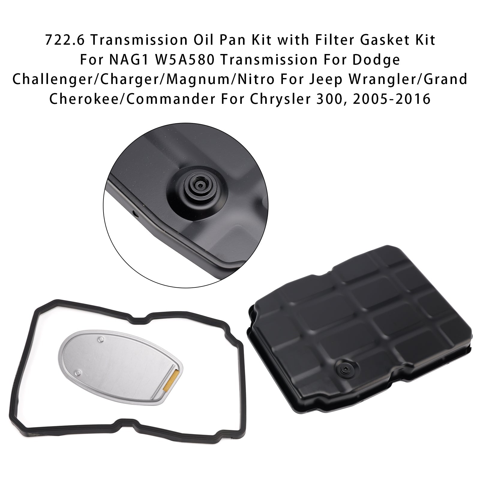 2012-2016 For Jeep Wrangler W5A580 Transmission 722.6 Oil Pan Kit with Filter Gasket 265866