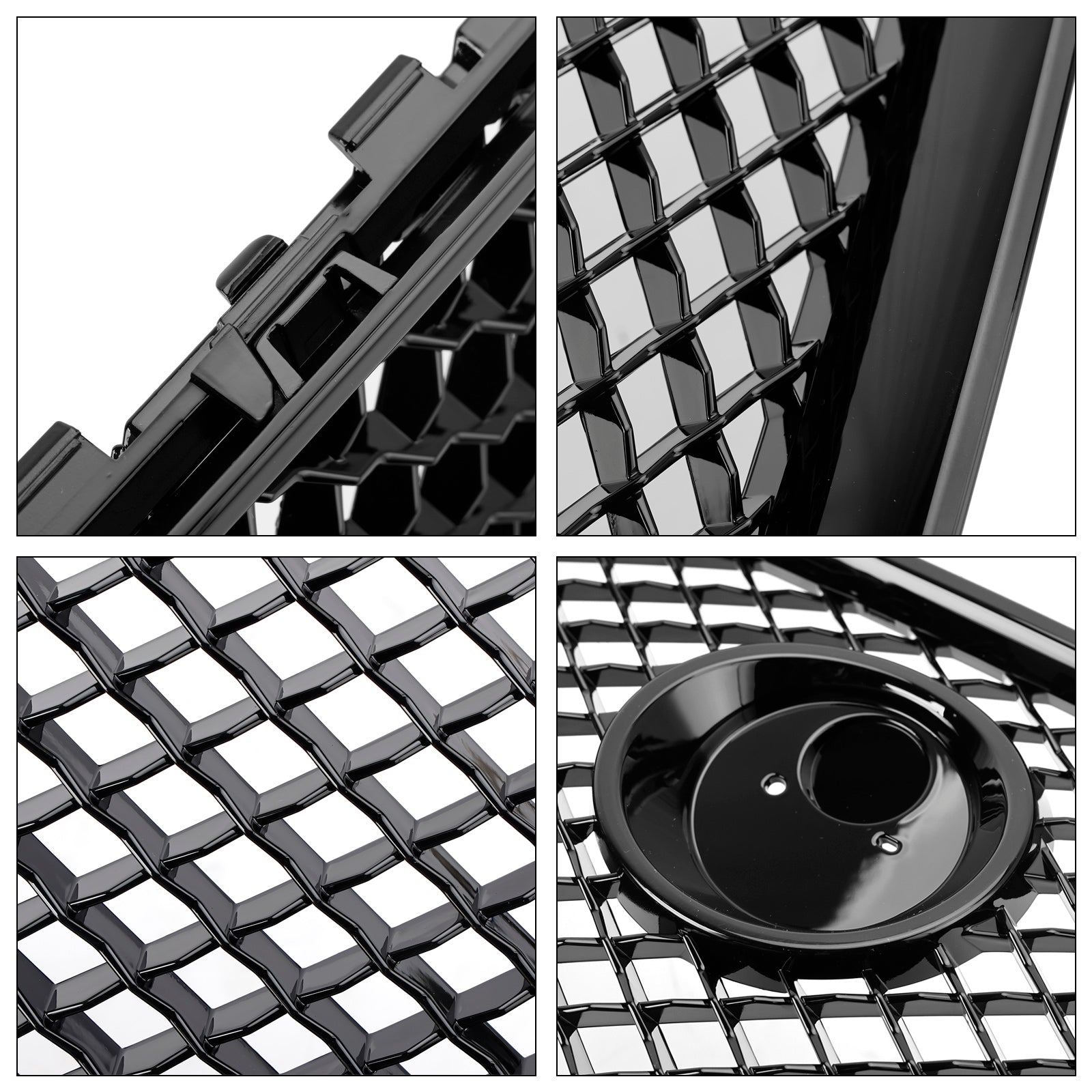 2008 2009 2010 2011 Jaguar XF Pre-Facelift XF-R Style Front Bumper Grill Grille Gloss Black