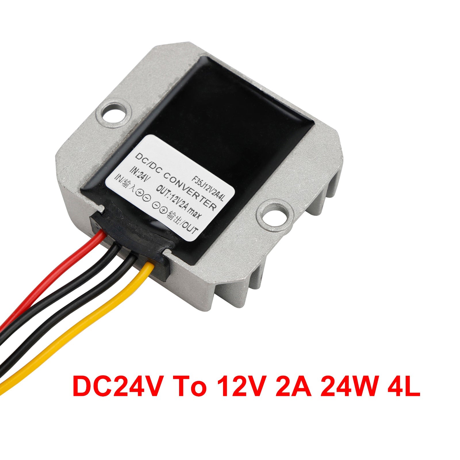 WaterProof 24V to 12V 2A 24W Step Down DC/DC Power Converter Regulator