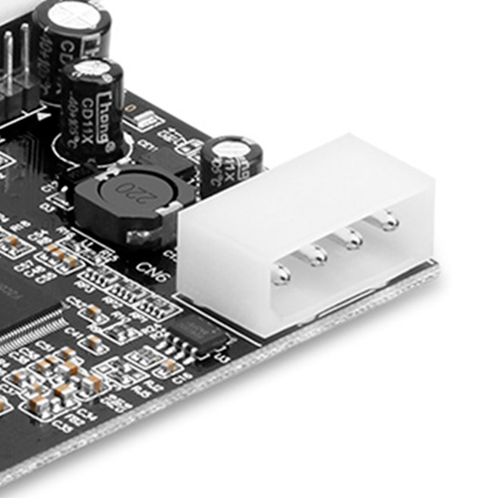 HUB 2.0 PCIE to USB 2.0 Expansion Card Moschip Adapter Card 4PIN Power Supply