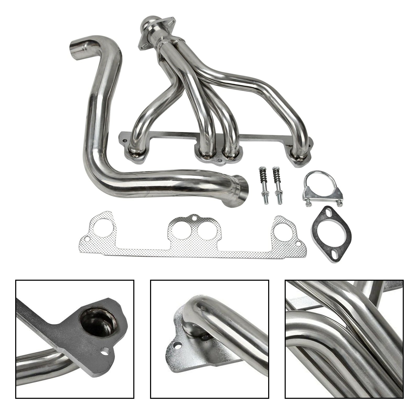 Stainless Steel Manifold Header Fit Jeep Wrangler TJ 1997-1999 2.5L L4