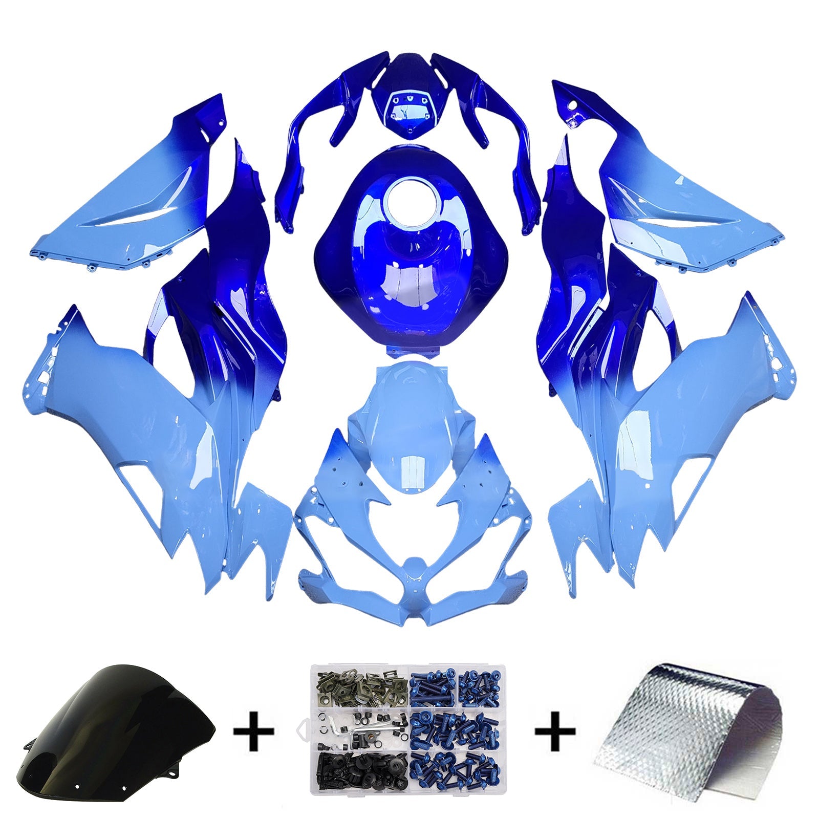 Injection Fairing Kit Bodywork Plastic ABS fit For Kawasaki ZX6R 2019-2023