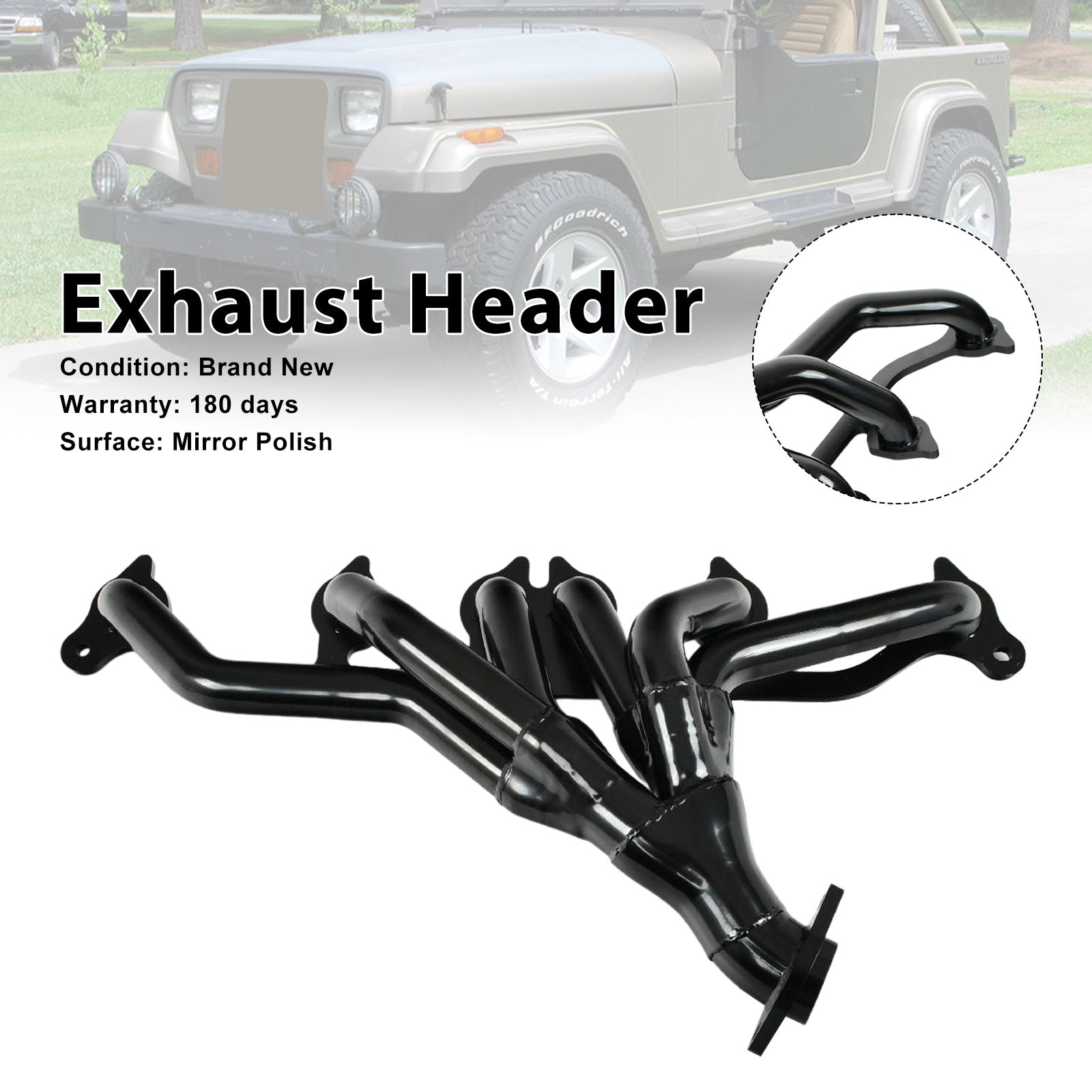 1991-1999 Fit Jeep Wrangler Cherokee Exhaust Manifold Header