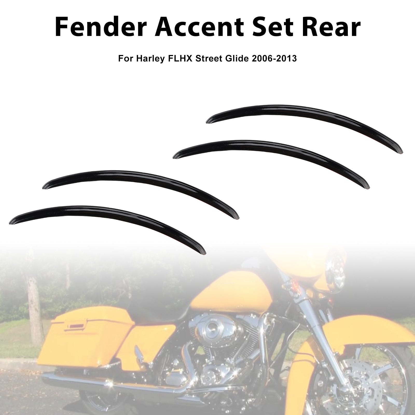 Rear Fender Accent Set For FLHX Street Glide 2006-2013