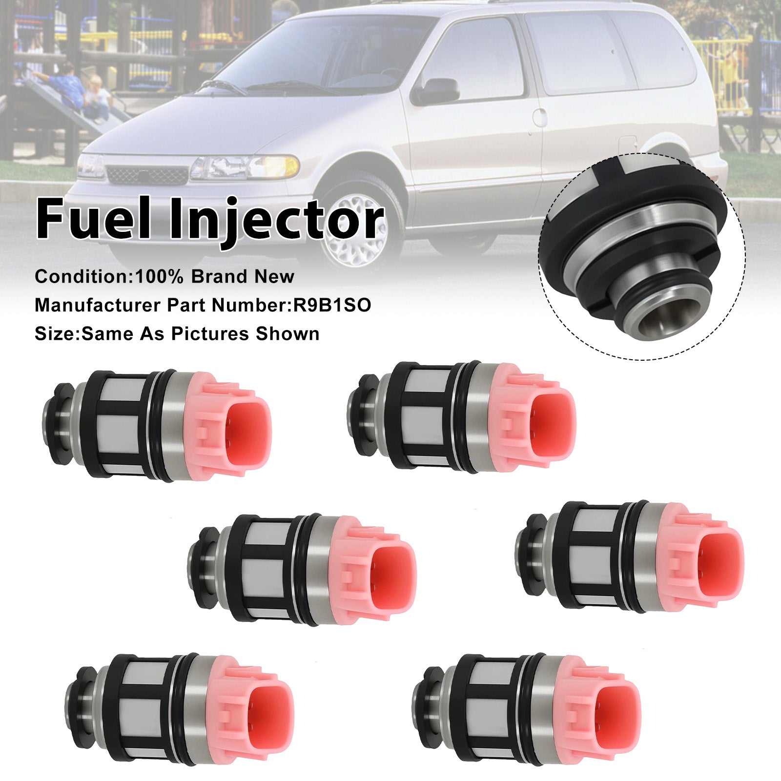 1997-2000 For Infiniti QX4 3.3L V6 6PCS Fuel Injector 16600-9S205