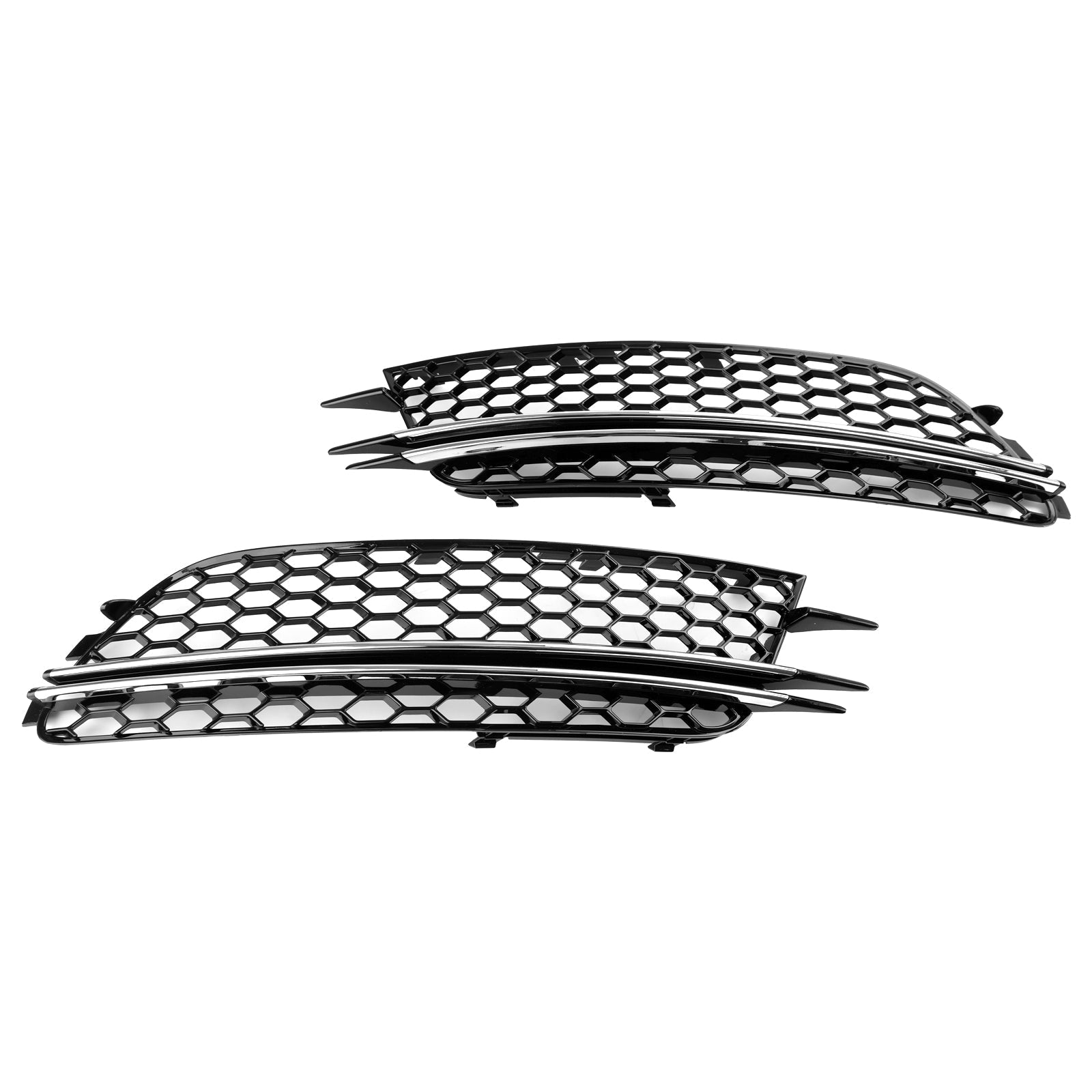 2012-2015 Audi A6 4G C7 2PCS Front Fog Light Cover Bezel Bumper Grille