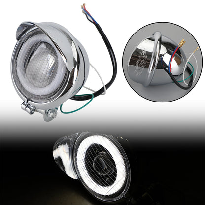 5 inch 12V Motorcycle Chrome Bullet Headlight Passing Spot Fog Lamp