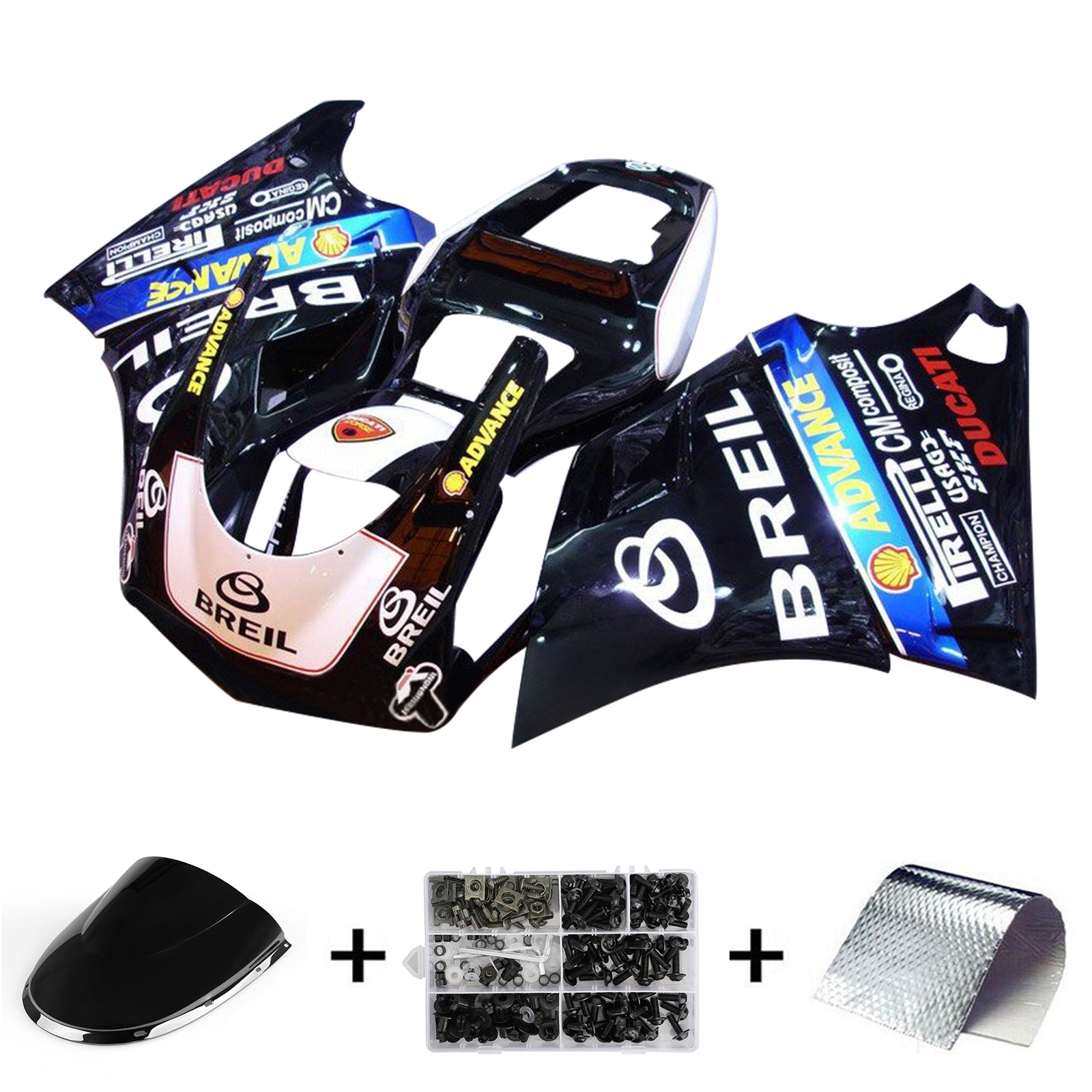 1996-2002 Ducati 996 748 916 998 Fairing Kit Bodywork ABS #103