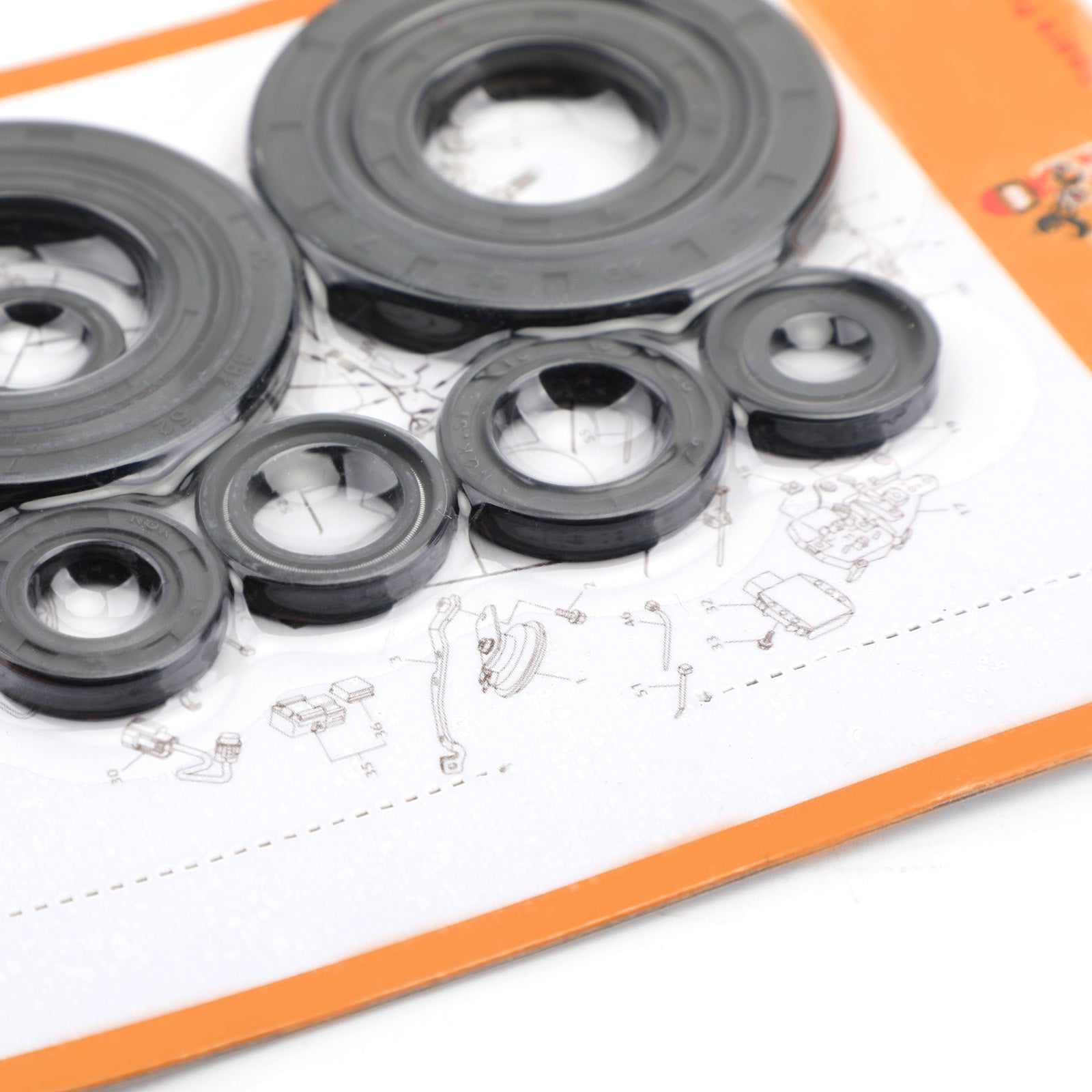 Complete Engine Oil Seal Crankcase Kit - 9pcs for Honda CRF250R 2010-2017 Generic