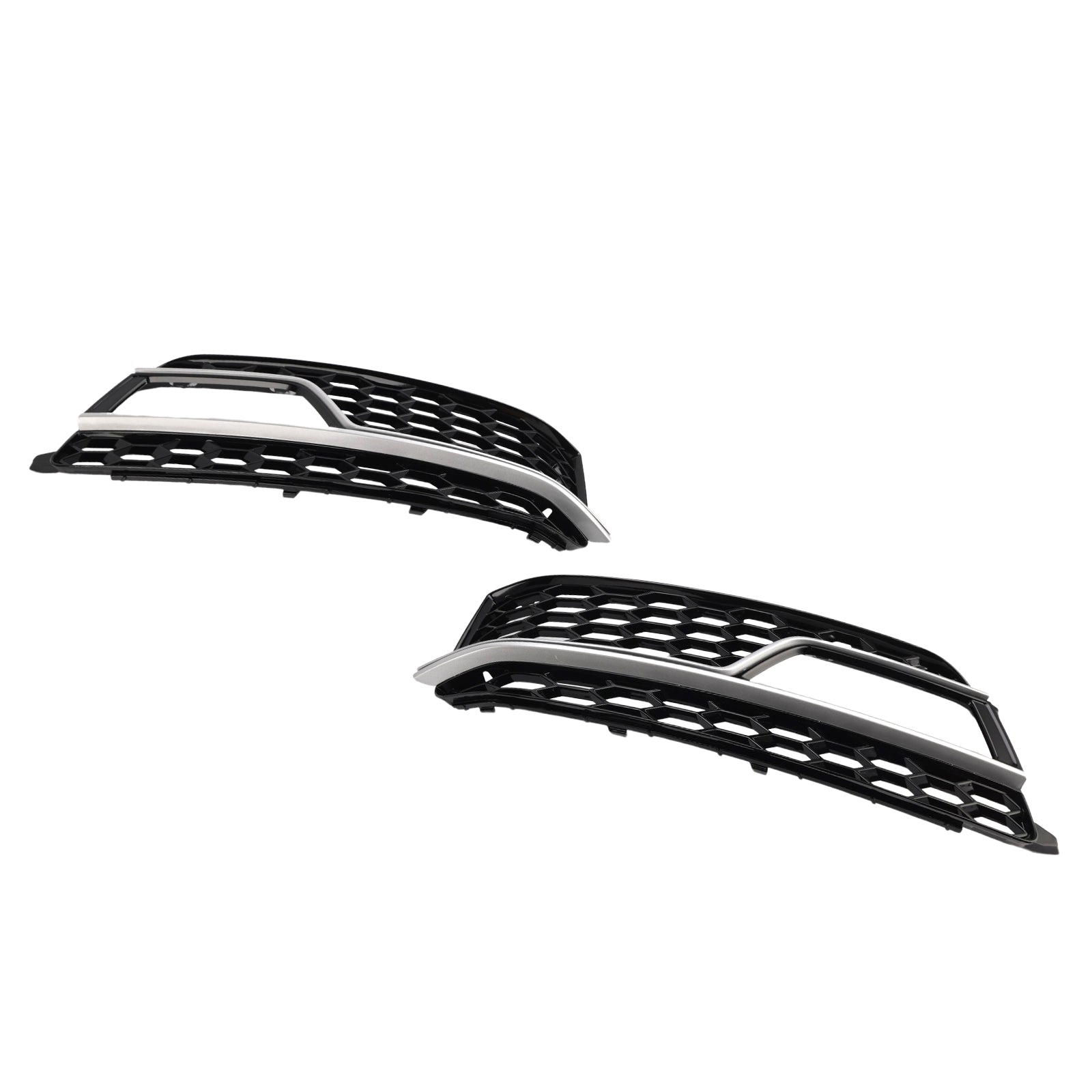 2013-2016 AUDI A5 S-Line S5 2PCS Front Fog Lamp Black Grill Grille