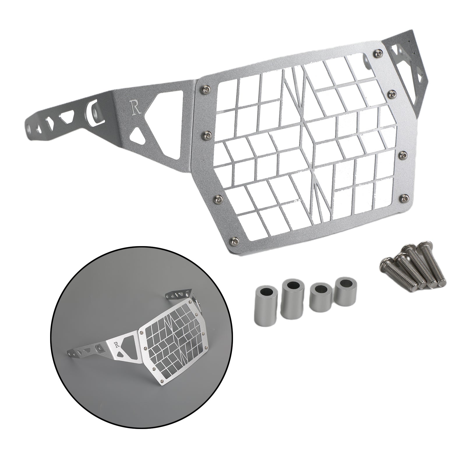 Headlight Grille Guard Cover Protector Fit For Suzuki Dl1050 Xt A 19+,Clear