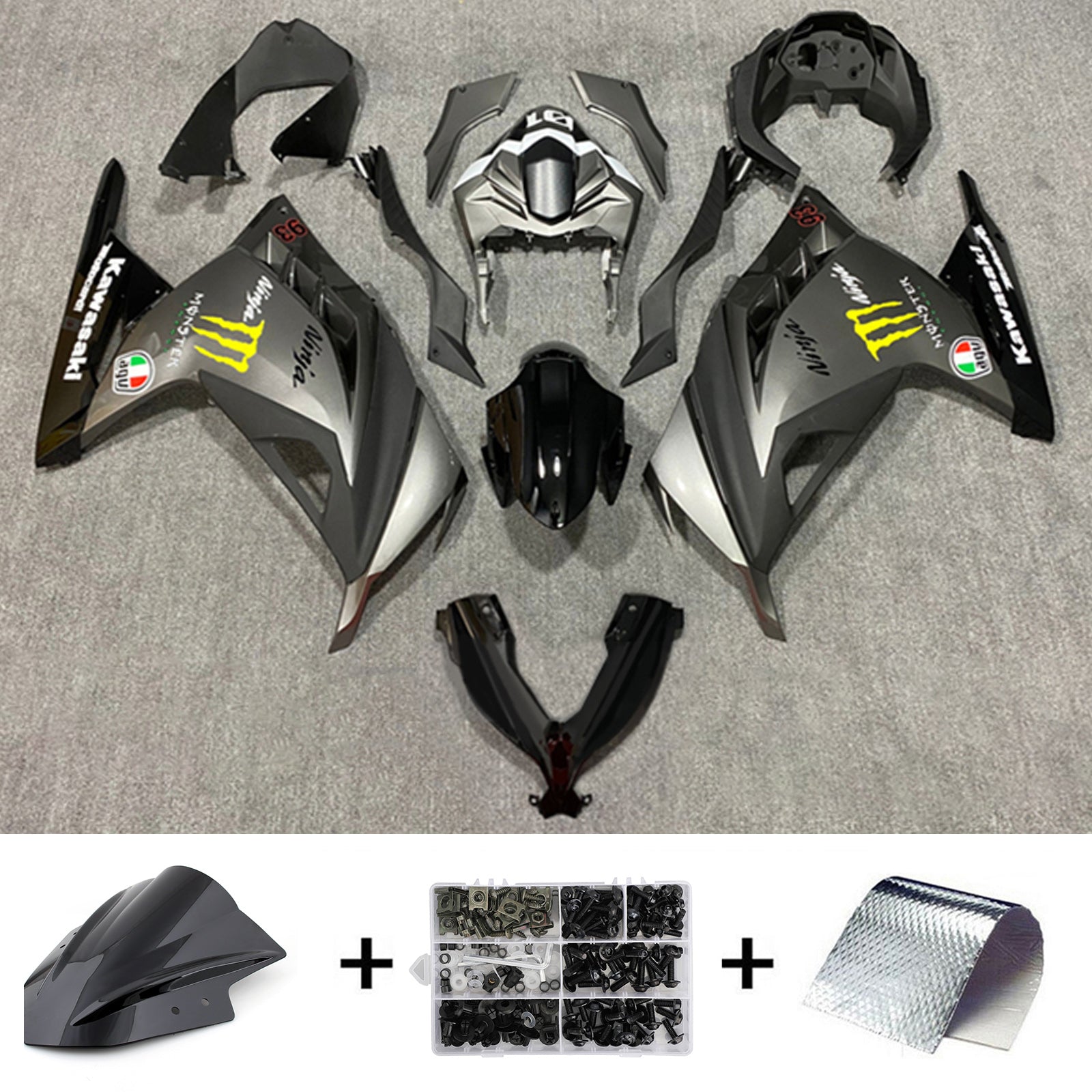 2013-2024 Kawasaki EX300/Ninja300 Injection Fairing Kit Bodywork Plastic ABS