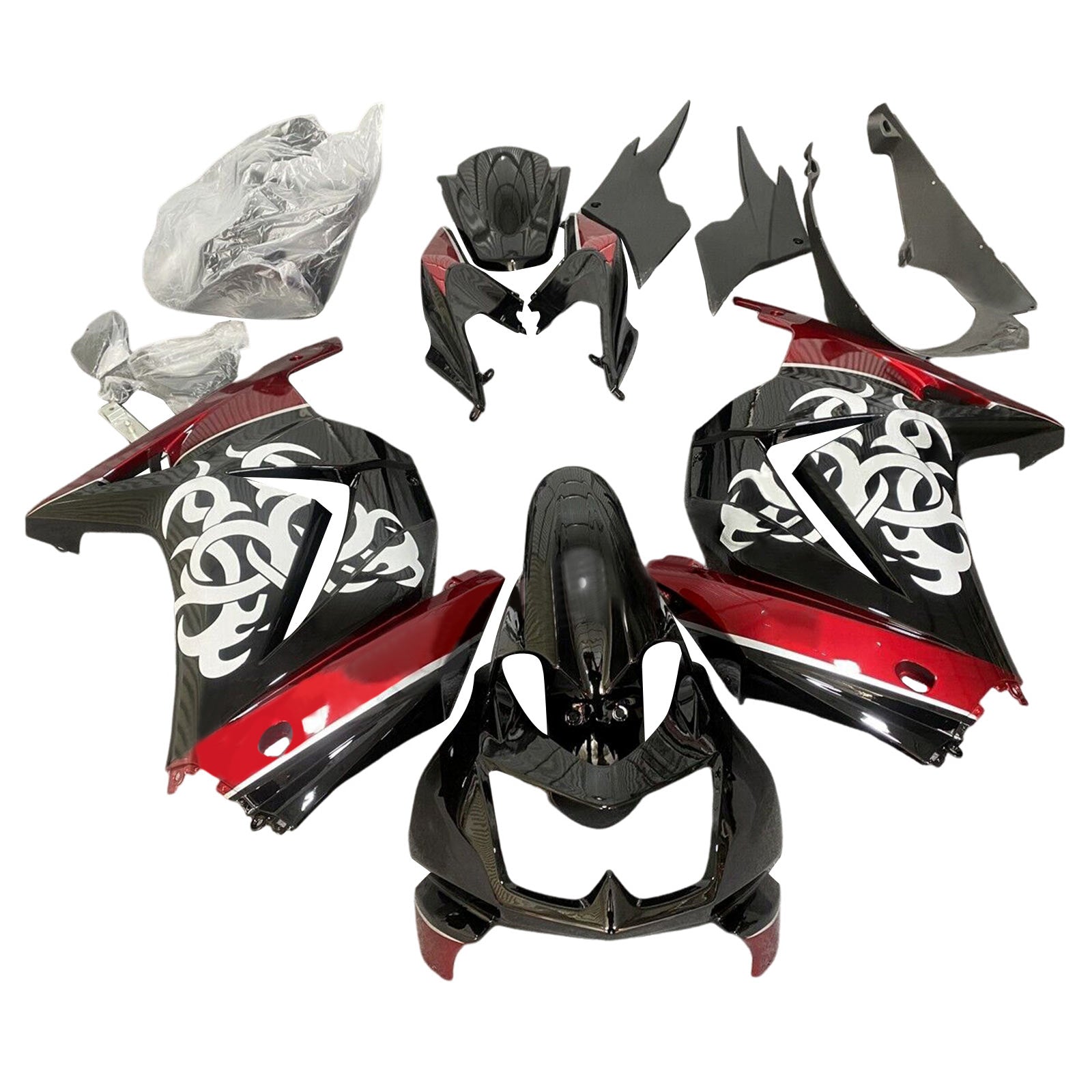 2008-2012 Kawasaki EX250 Ninja250R Injection Fairing Kit Bodywork Plastic ABS