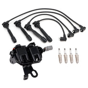 1 Ignition Coil+4 Spark Plug+ Wires Pack Uf419 For Hyundai Elantra Kia Soul 2.0
