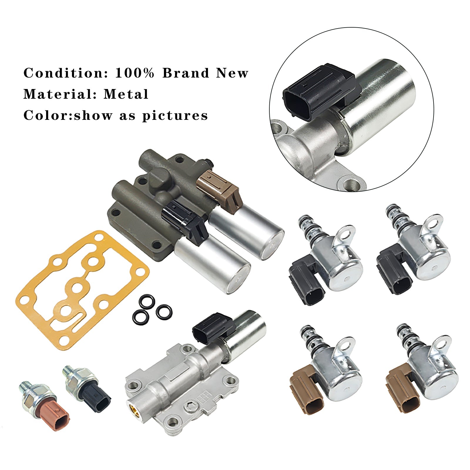 1998-2007 Honda Accord 6 Cyl Transmission Solenoid Kit 8250-P6H-024 28252-PAX-000 28261-P7W-003
