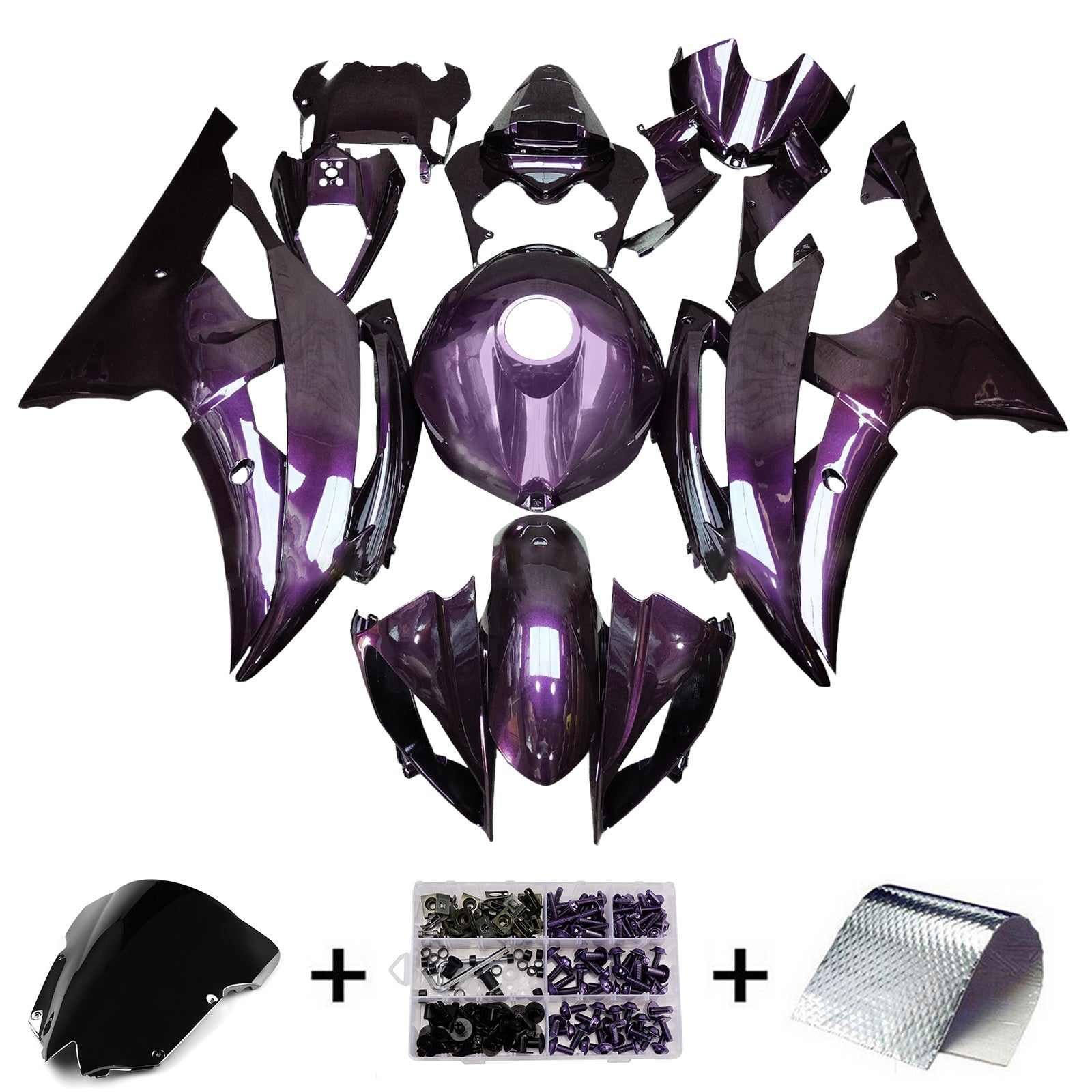 Injection Fairing Kit Bodywork Plastic ABS For Yamaha YZFR6 YZF-R6 2008-2016