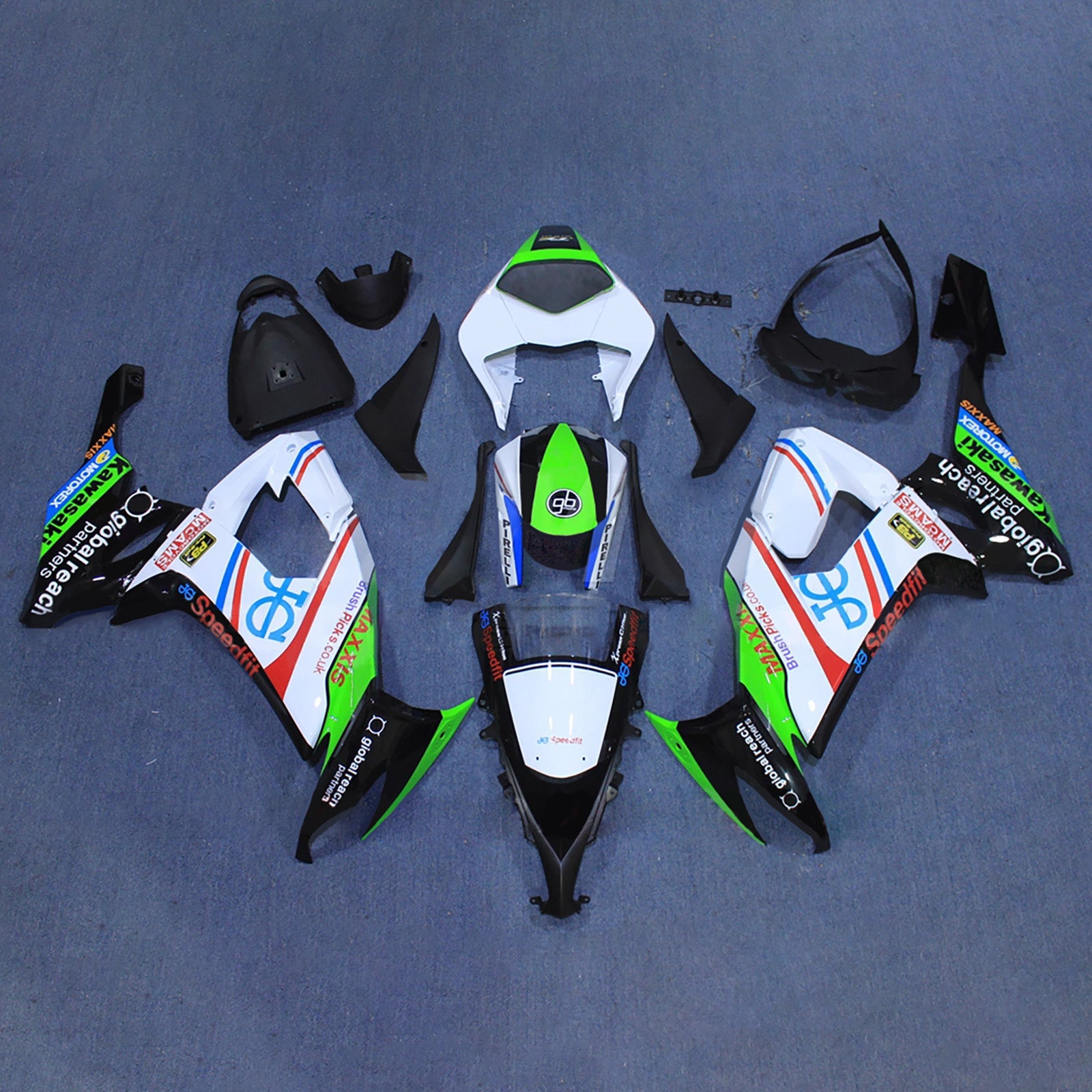Injection Fairing Kit Bodywork Plastic ABS fit For Kawasaki ZX10R 2008-2010