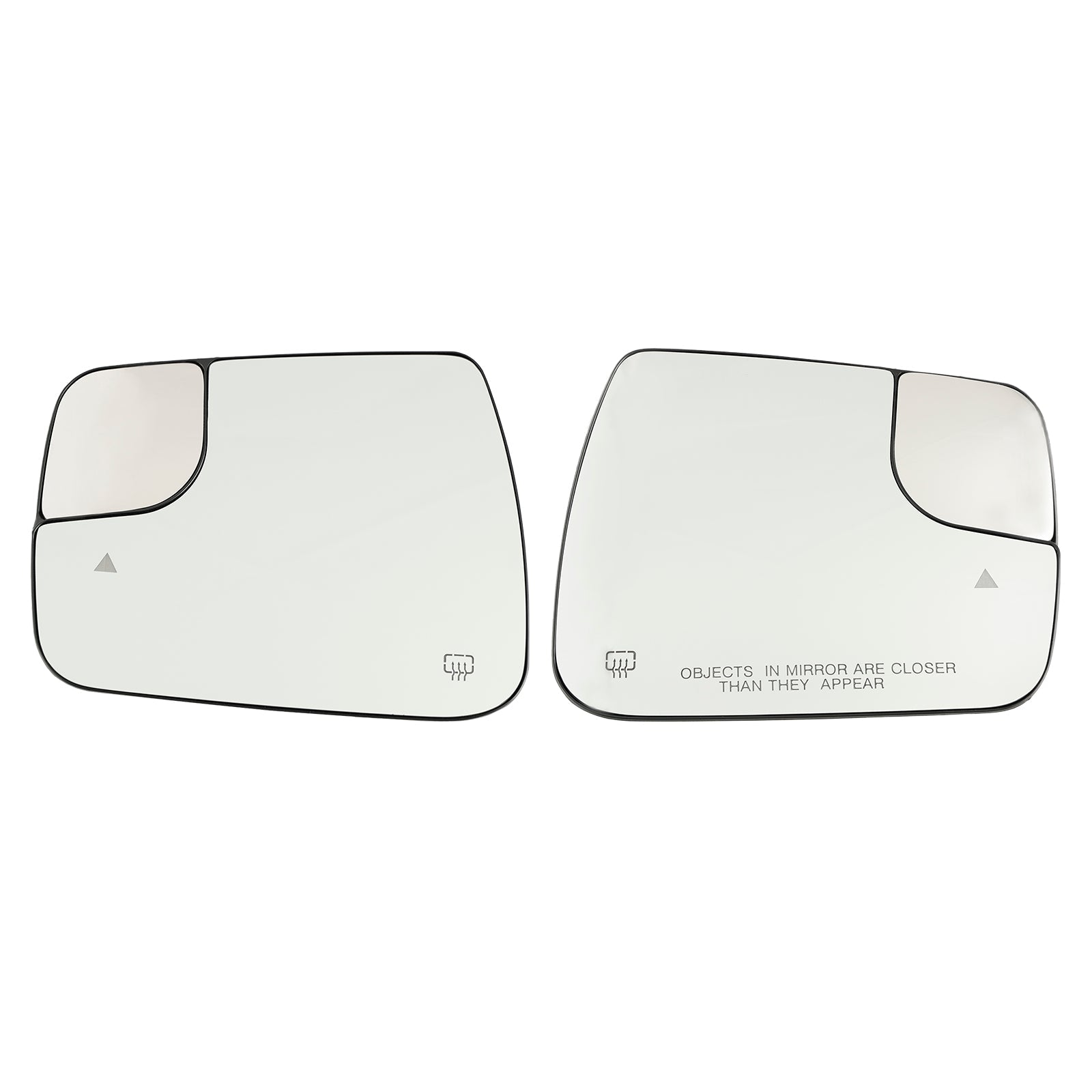 2 × Blind Spot + Heat Exterior Mirror Glass For Dodge Ram 1500 2500 19-21