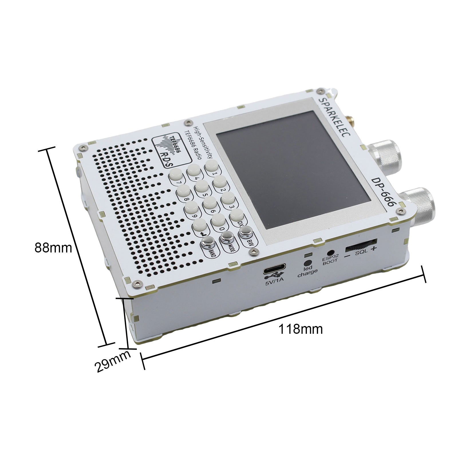 TEF6686 DSP Radio DP666 High Sensitivity Full Band LW MW SW 0IRT Shortwave Radio