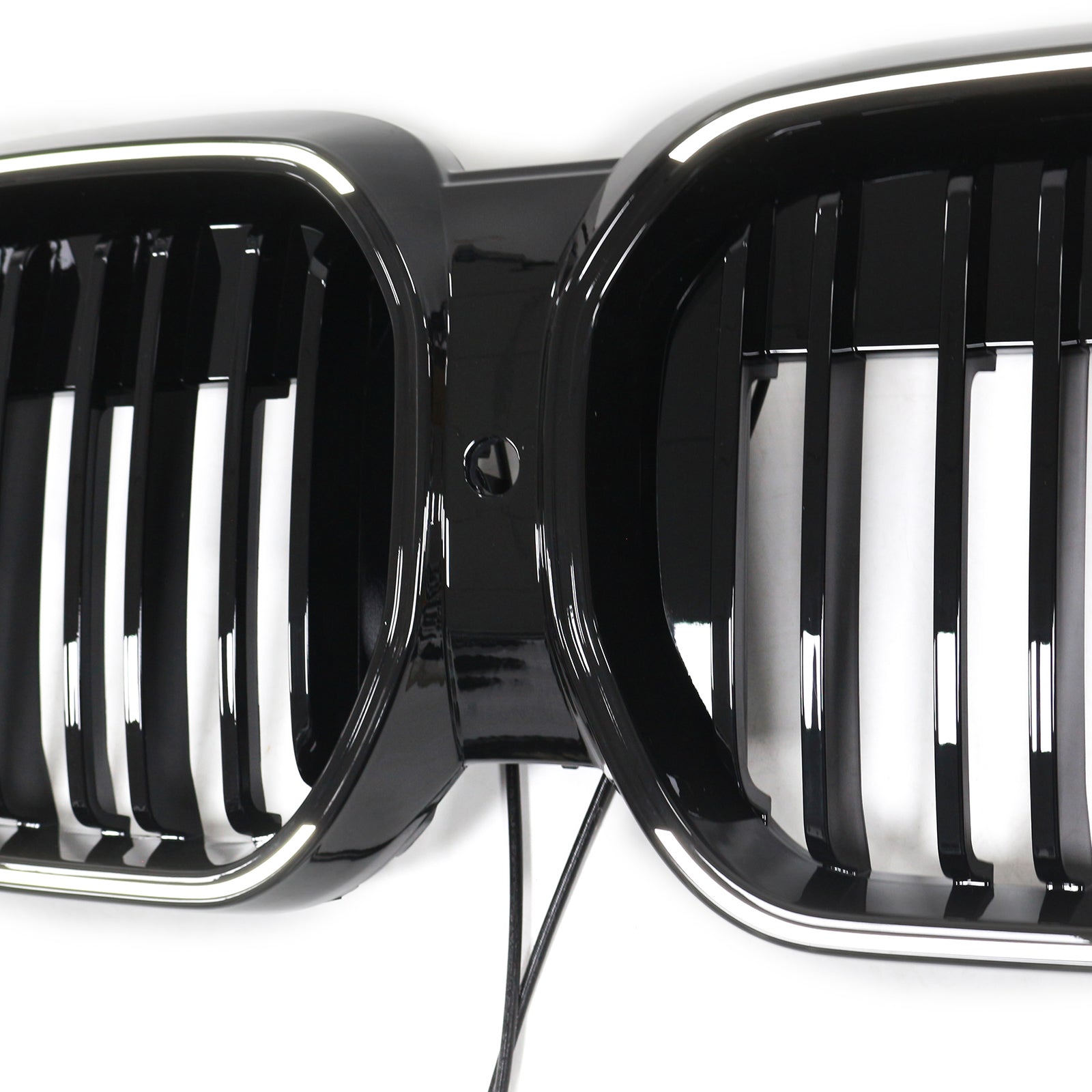 2022-2024 BMW IX3 G08 LCI Double Slat Gloss Black Front Kidney Grill Grille