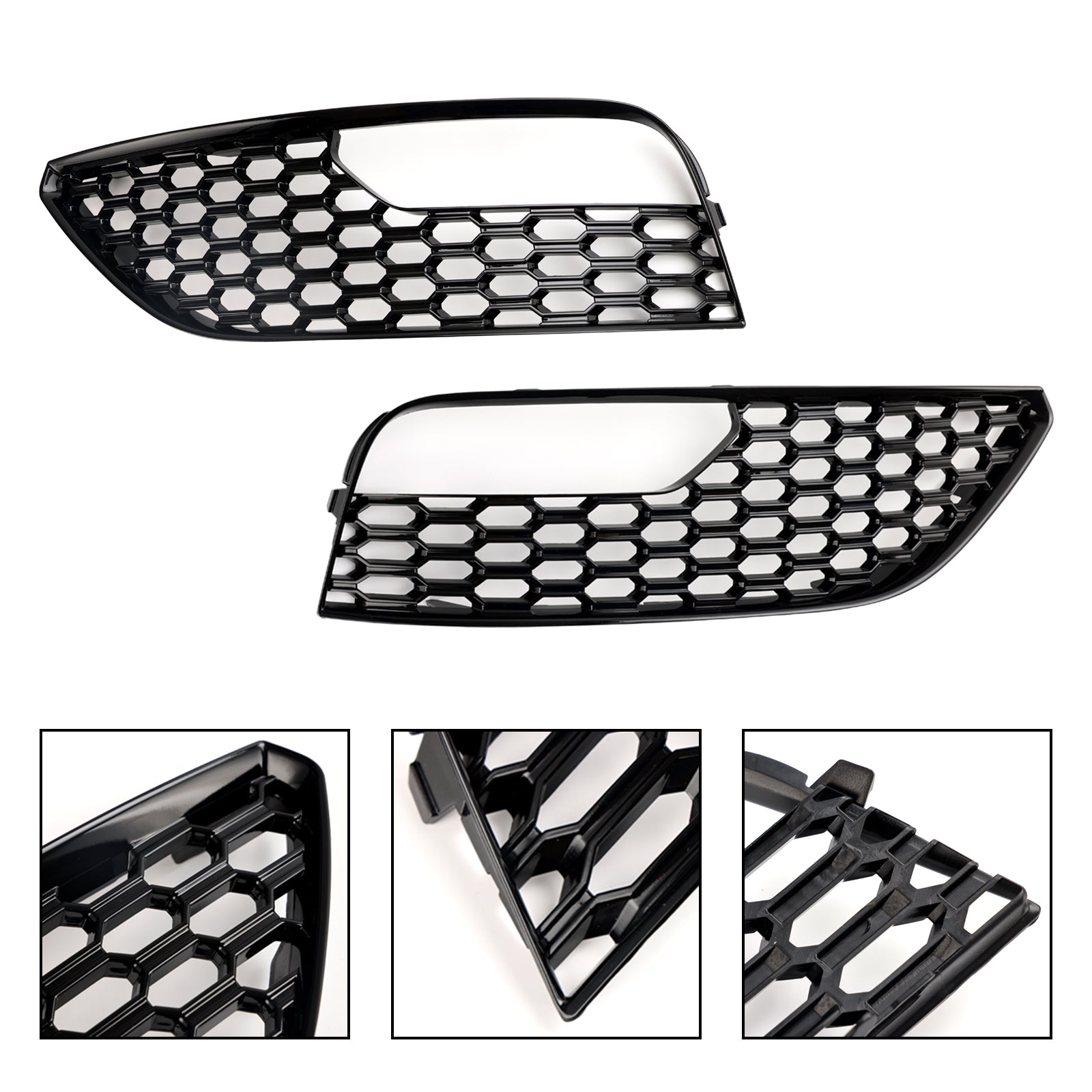 Audi A3 S3 2012-2016 Mesh Front Bumper Fog Light Surround Cover Grille 2PCS