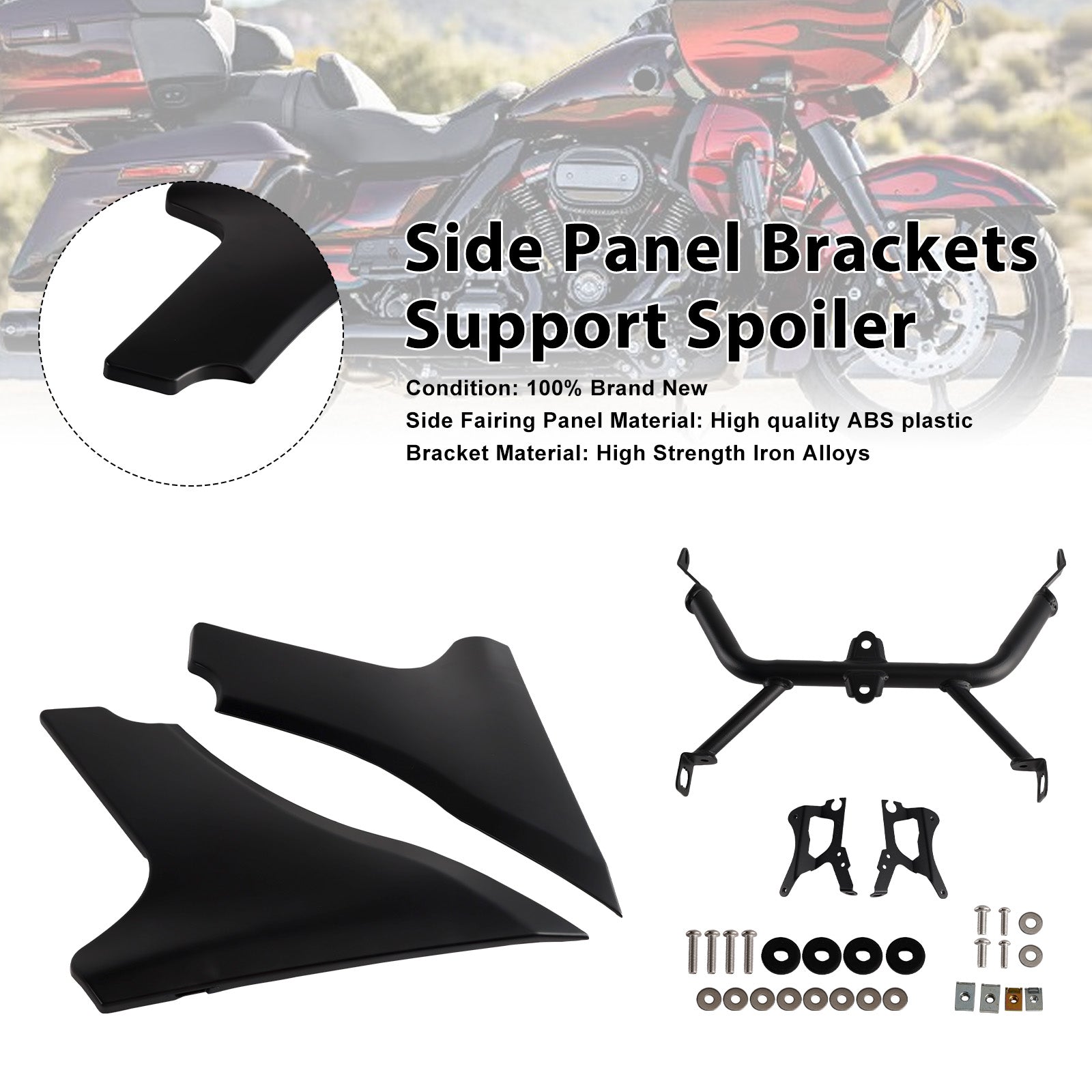 2024 -later Harley CVO Road Glide Upgrade Side Panel Brackets Support Spoiler