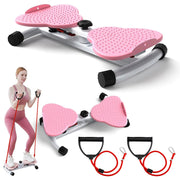 Waist Twisting Machine Fitness Tool Ab Twister Board 150kg Capacity & 20dB Ultra-Quiet Anti-Slip Home Gym Workout Equipment for Women Belly Fat Pink/Blue