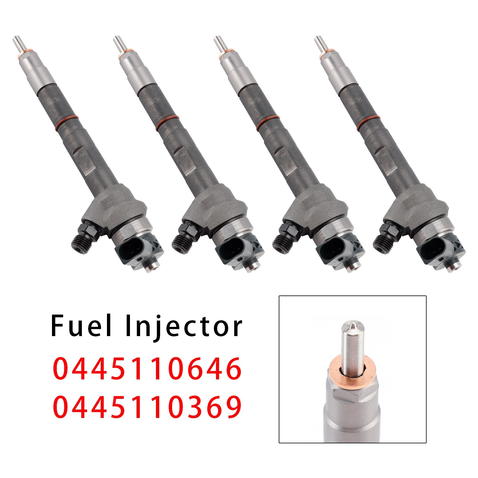 4Pcs Fuel Injector For VW Audi Seat Skoda 2.0 TDI 0445110646 0445110369