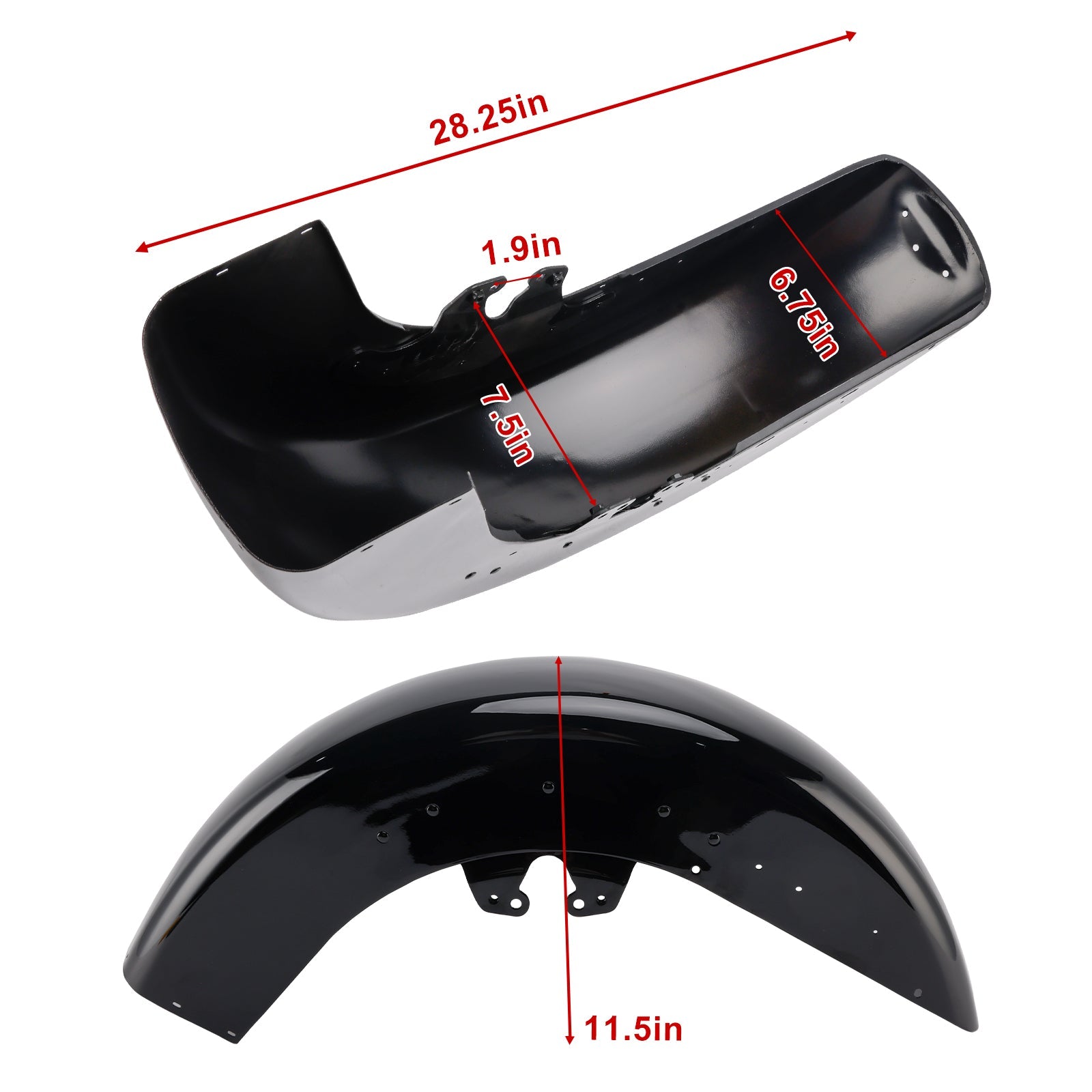 2014+ Harley touring FL models Steel Front Fender Mudguard