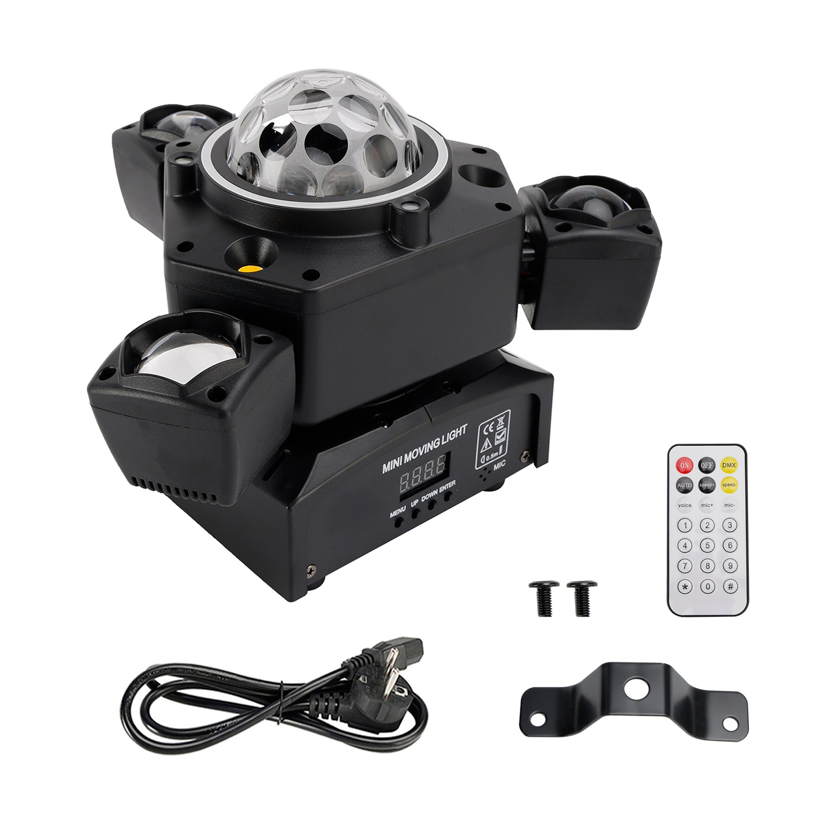 Three Head LED Stage Light Beam Moving Head Light With Laser DJ Disco Party