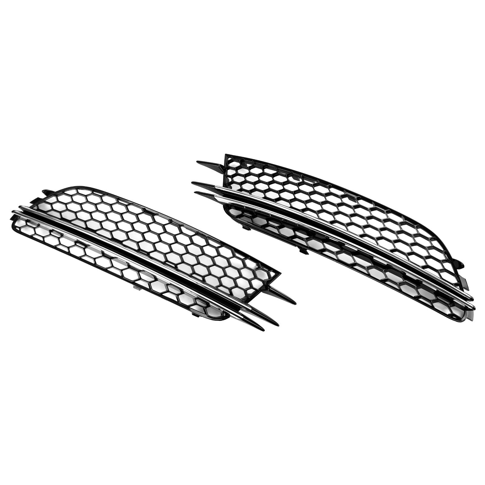 2012-2015 Audi A6 4G C7 2PCS Front Fog Light Cover Bezel Bumper Grille