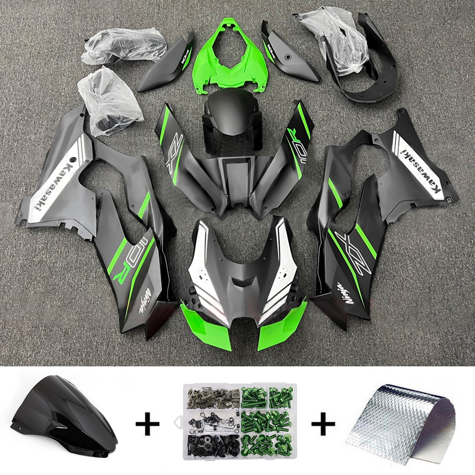 Injection Fairing Kit Bodywork ABS fit For Kawasaki ZX-10R ZX-10RR 2021-2025