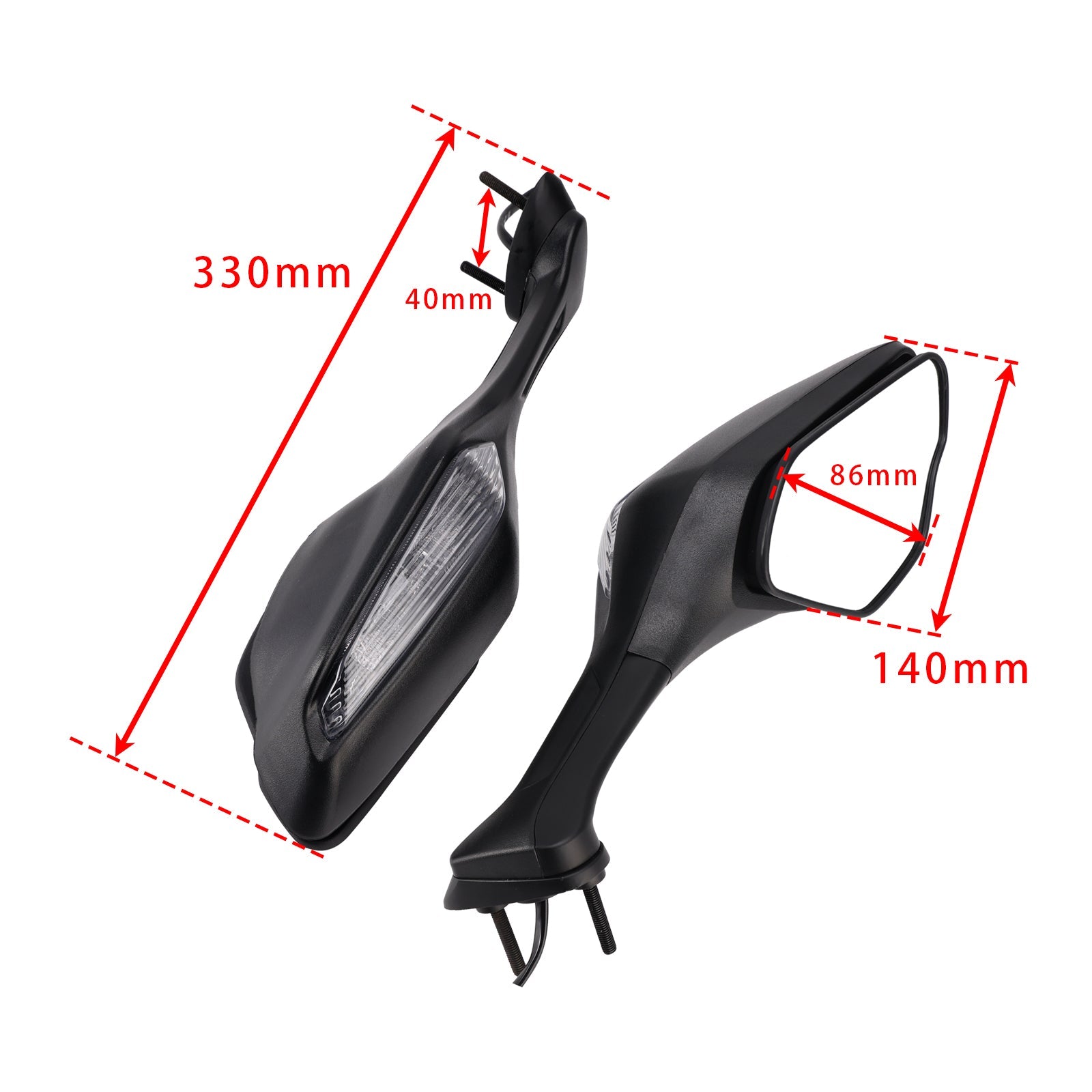 2020-2025 Honda CBR 1000 RR-R REARVIEW MIRRORS 88100-MKF-D40 88105-MKF-D40