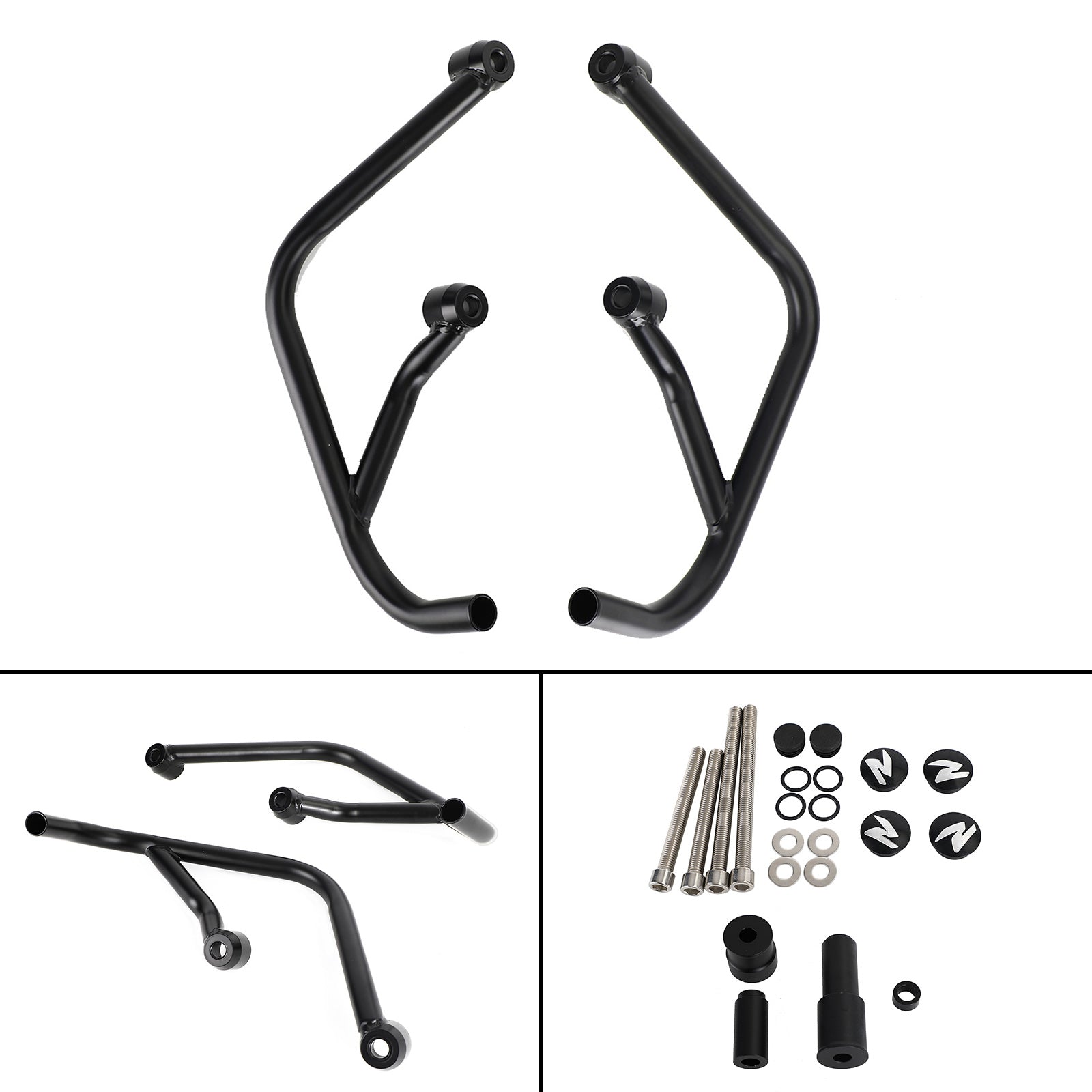 Engine Guards Frame Crash Bars Steel Black Fit For Bmw F900R F900 R 20-21