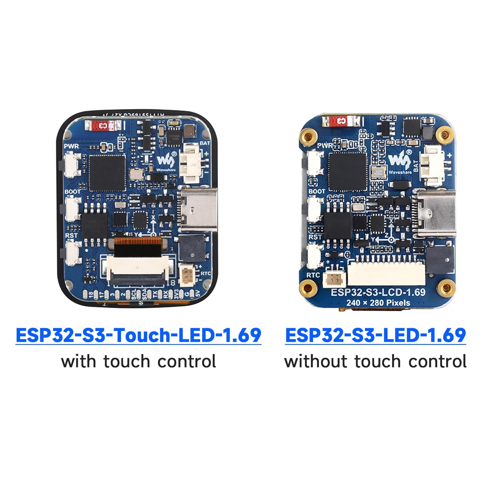 ESP32-S3 1.69inch Touch Screen Development Board 240MHz Processor WIFI Bluetooth