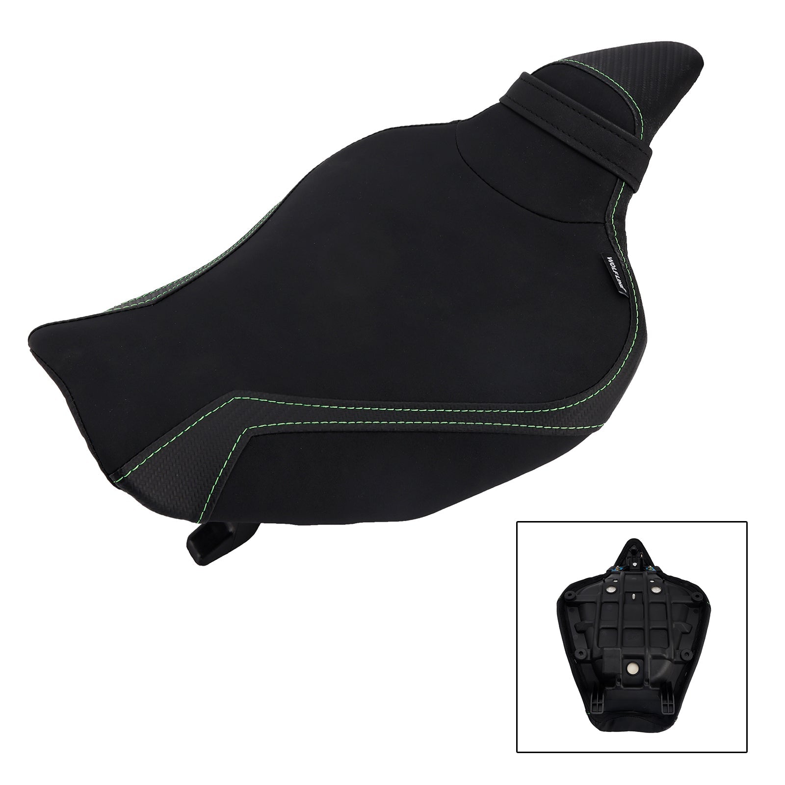 2014-2025 For Kawasaki Z1000 2024 For Kawasaki Z1000 Front Driver Raider Seat Pillion Saddle Green2 Red