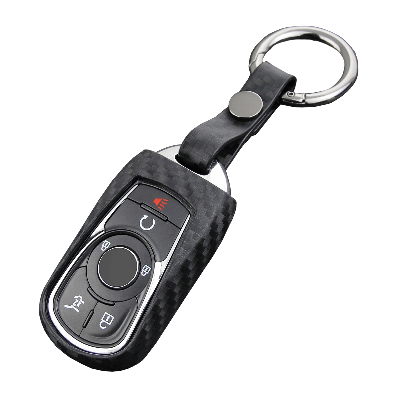 Leather Silicone Car Key Case Cover With Buckle For Buick