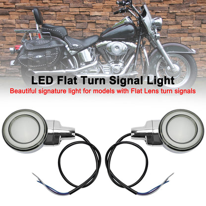 99-23 Heritage Softail Classic Touring LED Flat Front Turn Signal Light For