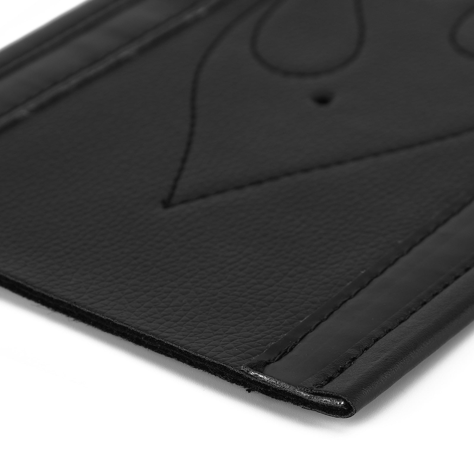 Black Flame Stitch PU Leather Rear Seat Fender Bib Fit For Dyna Super Glide