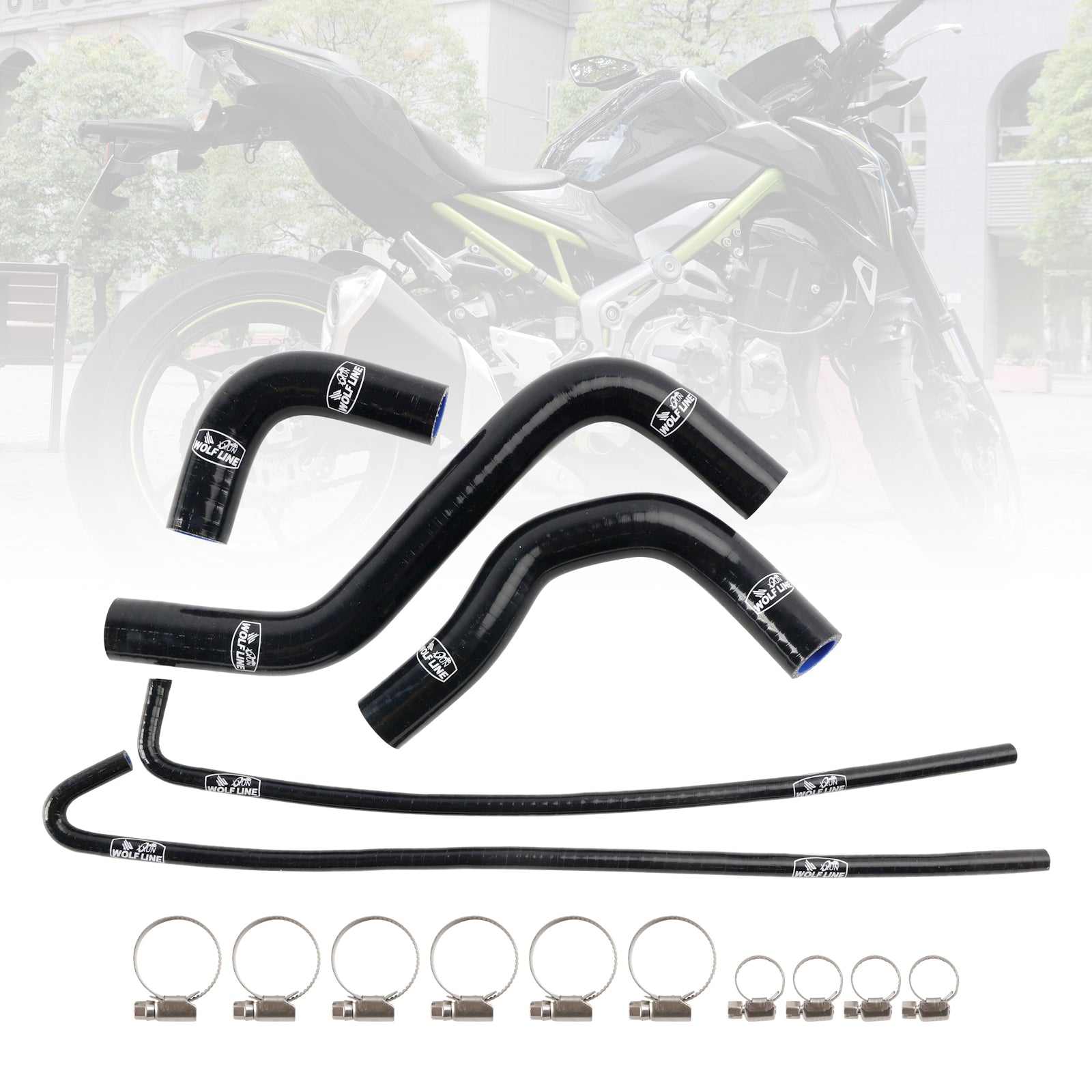 2017-2026 Kawasaki Z900 Silicone Radiator coolant Hose kit