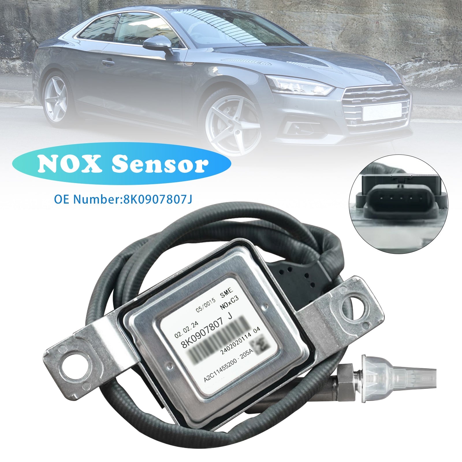 2008-2015 Audi A4 B8 8K2 2.0 TDI Saloon NOX Sensor Pre Cat 8K0907807J