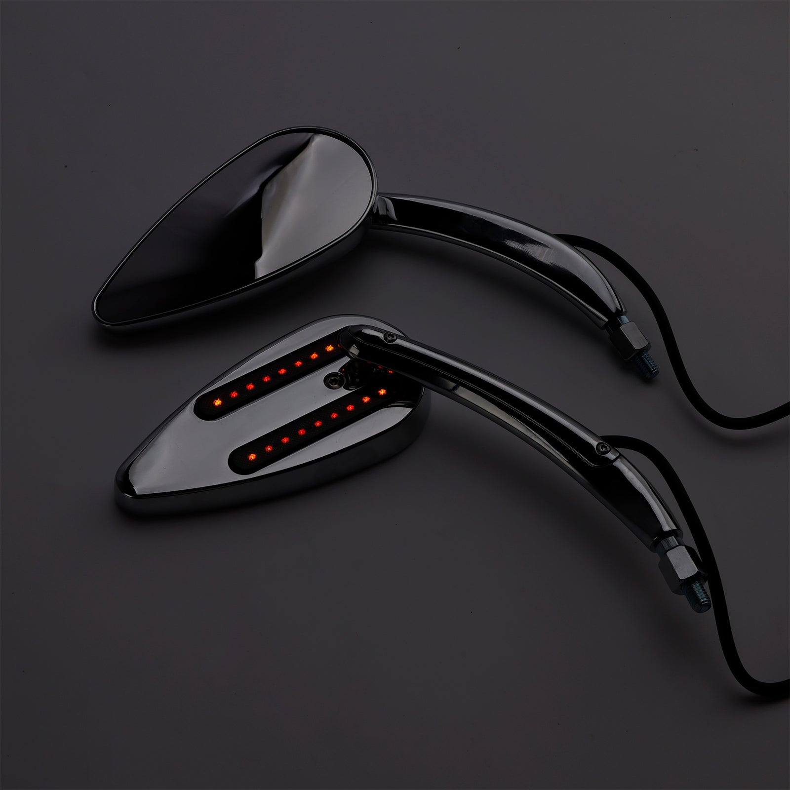 1990-2021 Electra Street Road Glide Chrome Custom LED Turn Signal Mirrors