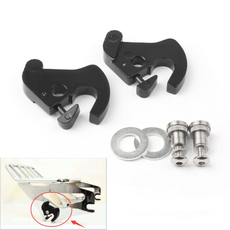 Harley Sportster Softail Touring Black Rotary latch Latches Kit with Lock