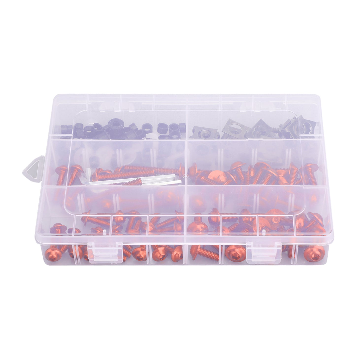 177PCS Sportbikes Motorcycle Fairing Bolts Kit M5/M6 Fastener Screws Orange