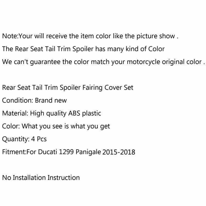 2015-2024 Ducati 1299 Panigale Side Frame Rear Single-seater Cover Fairing White Seat Cowl Generic