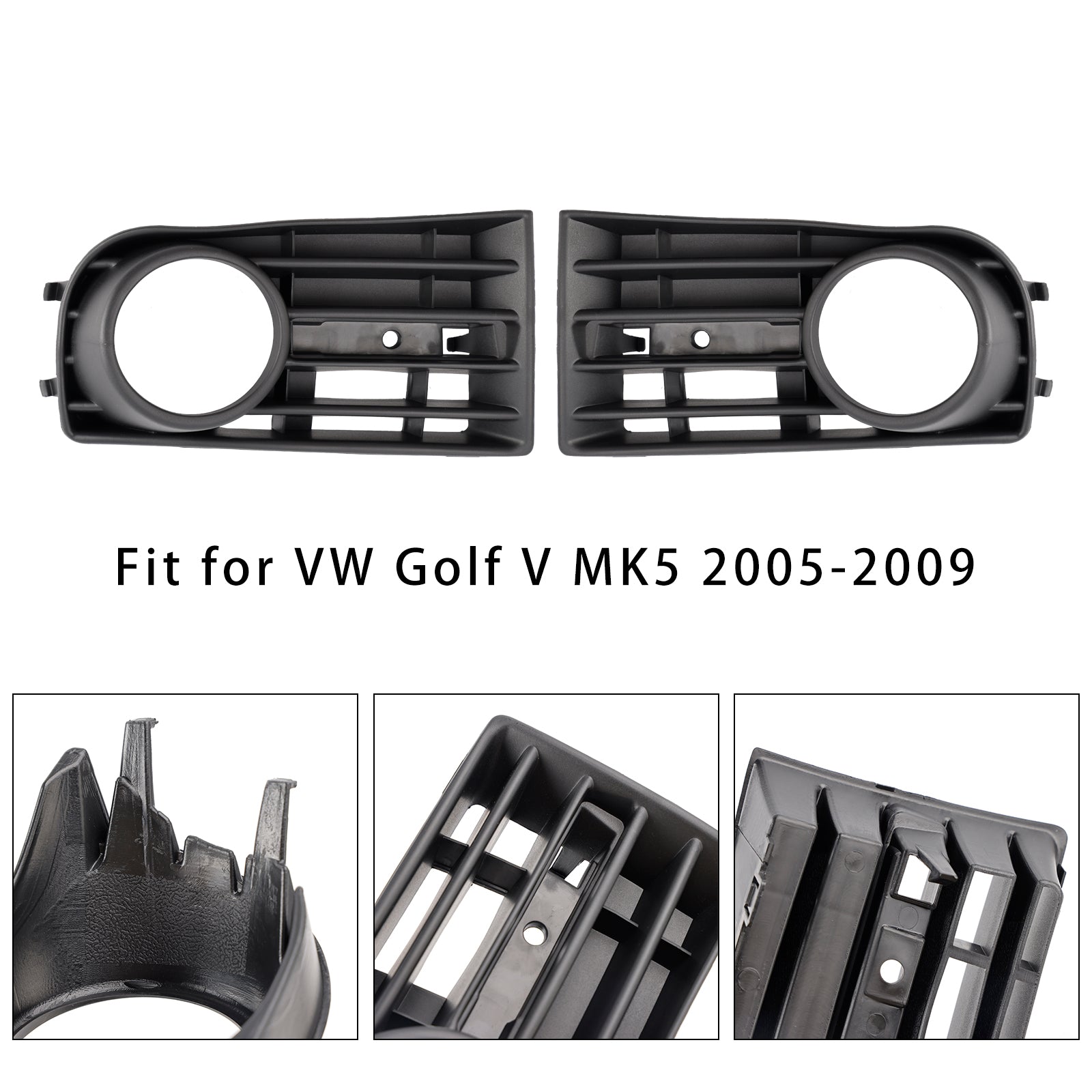 2005-2009 VW Golf V MK5 1 Pair Front Bumper Fog Light Grill Cover Bezel