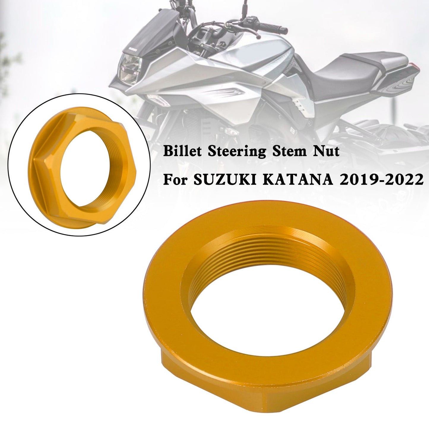 Billet Steering Stem Nut For SUZUKI GSXR 600/750 YZF-R1 ZX6R S1000RR